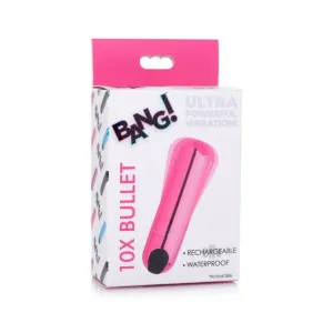 10x Rechargeable Vibrating Metallic Bullet - Pink