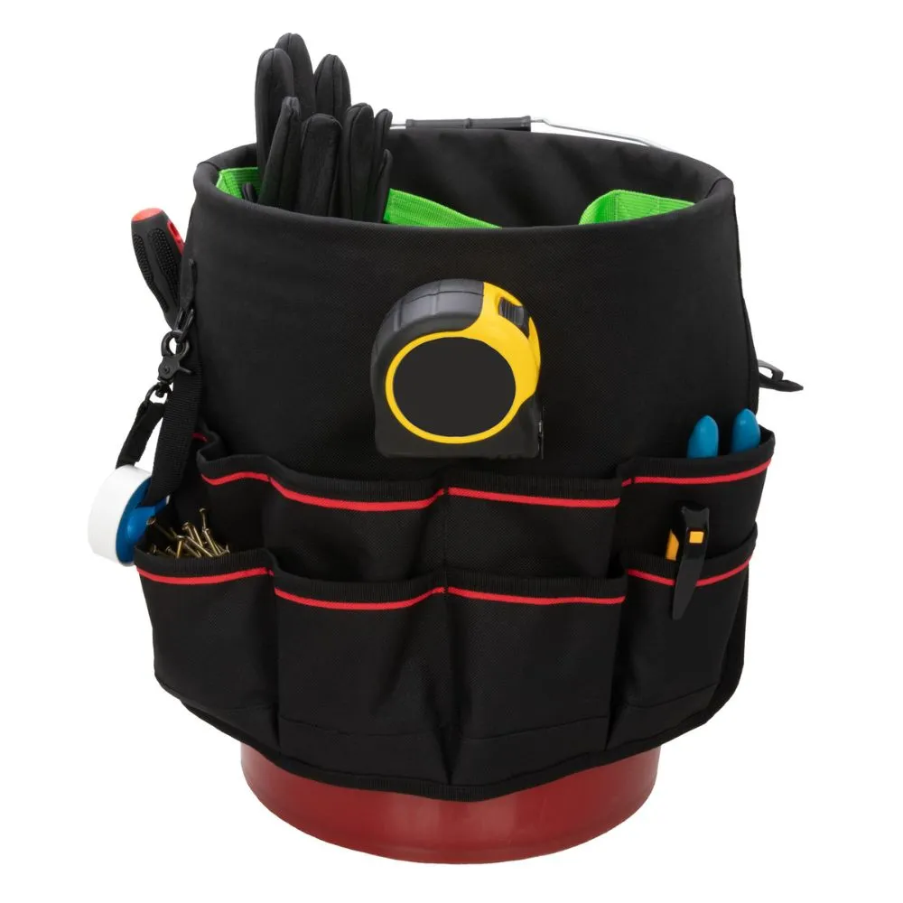 212 Performance BKO29-05 29-Pocket 5-Gallon Bucket Tool Organizer Black;Green;Red