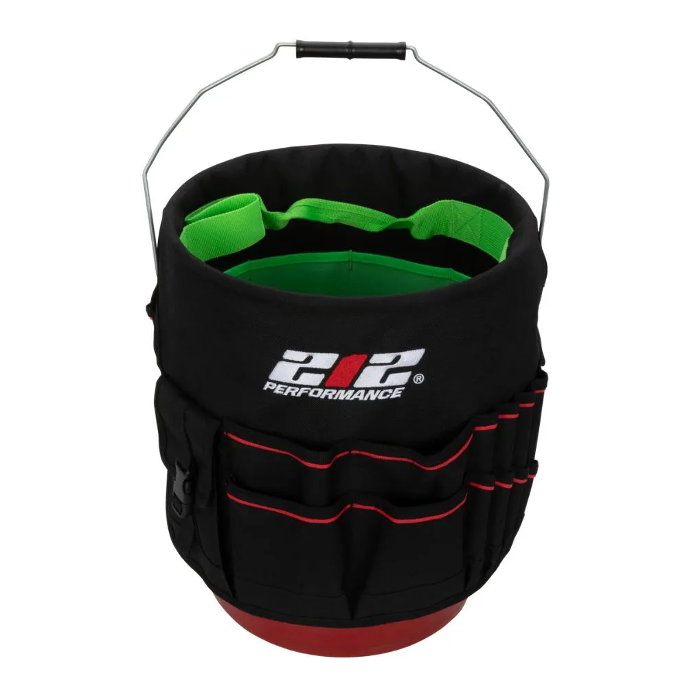 212 Performance BKO29-05 29-Pocket 5-Gallon Bucket Tool Organizer Black;Green;Red