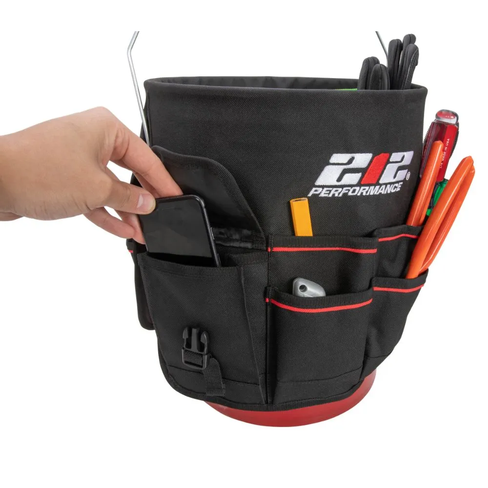 212 Performance BKO29-05 29-Pocket 5-Gallon Bucket Tool Organizer Black;Green;Red