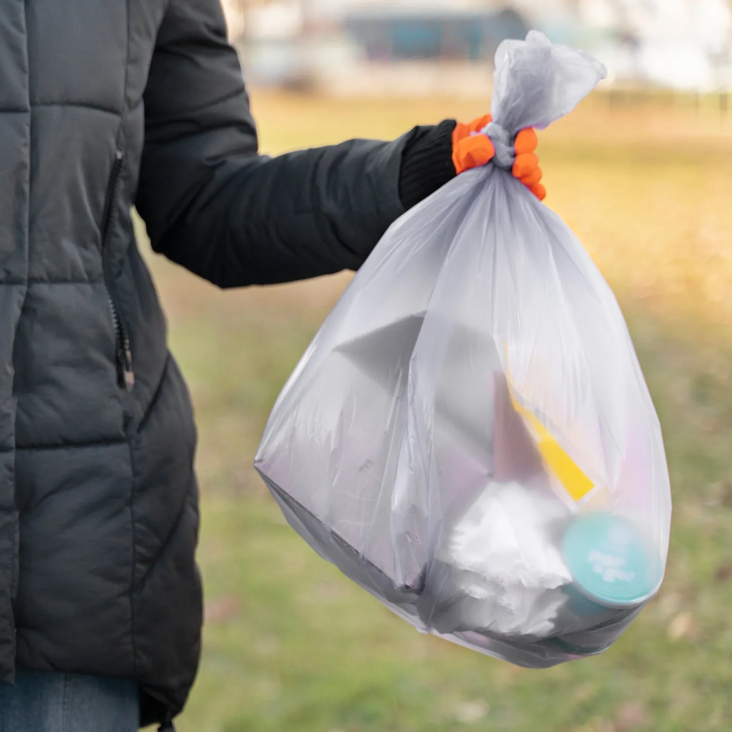 9228 White 1Roll Garbage Bags / Dustbin Bags / Trash Bags 30x30cm