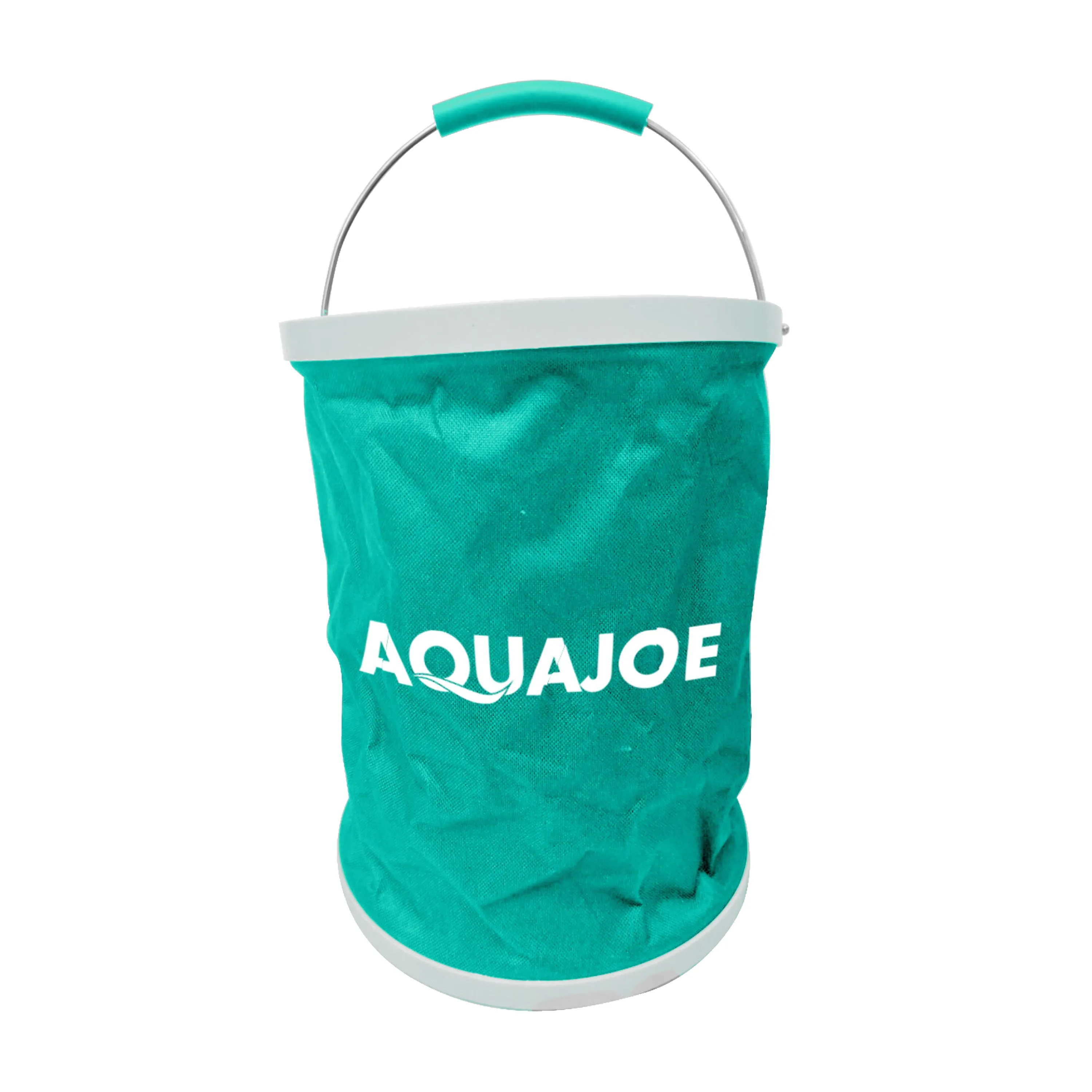 Aqua Joe AJ-FB3-TRQ Portable Folding Buckets | Set of 3 | 3.4 Gallon (Turquoise)