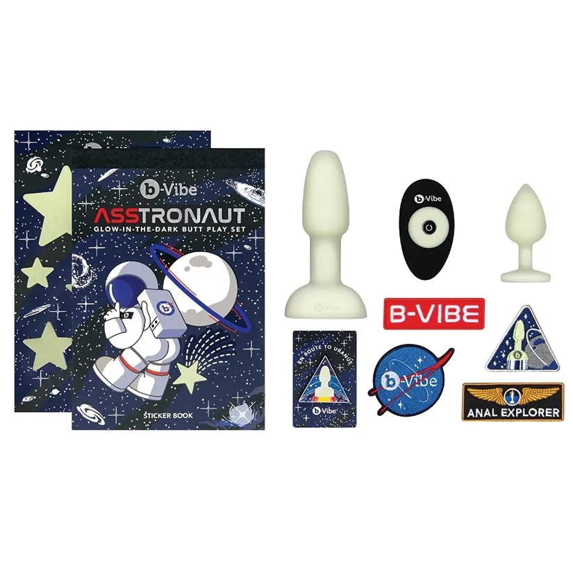 B-Vibe Asstronaut Glow in The Dark Butt Play Set