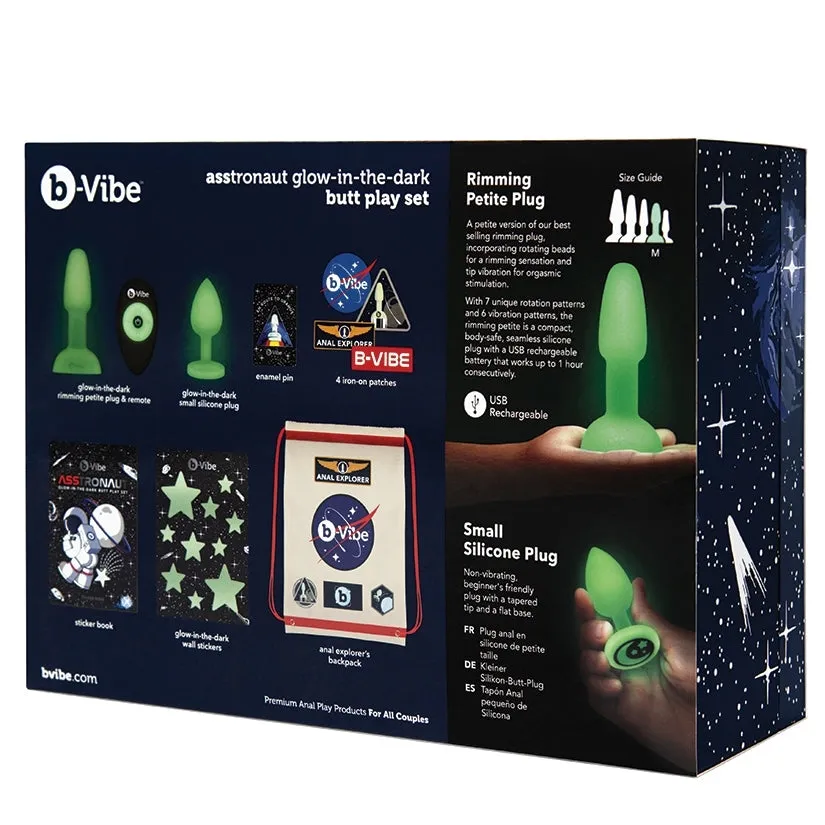 B-Vibe Asstronaut Glow in The Dark Butt Play Set