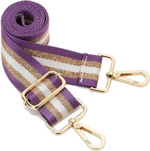 Bag Strap | Purple & Gold Stripe