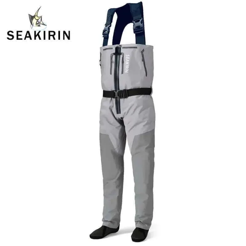 Breathable Zip-Front Chest Fishing Waders Waterproof Zippered