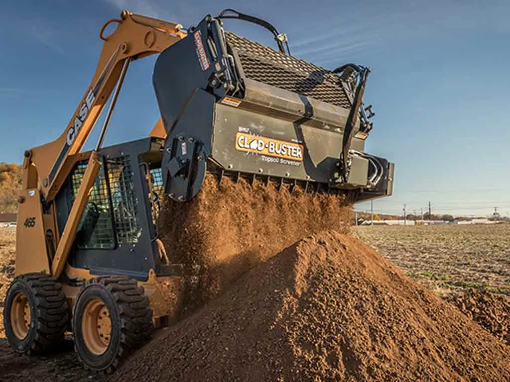 BURLY CLOD BUSTER screen bucket for skid steer loaders