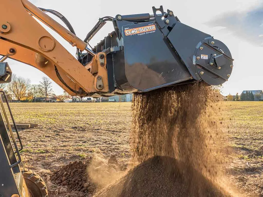 BURLY CLOD BUSTER screen bucket for skid steer loaders