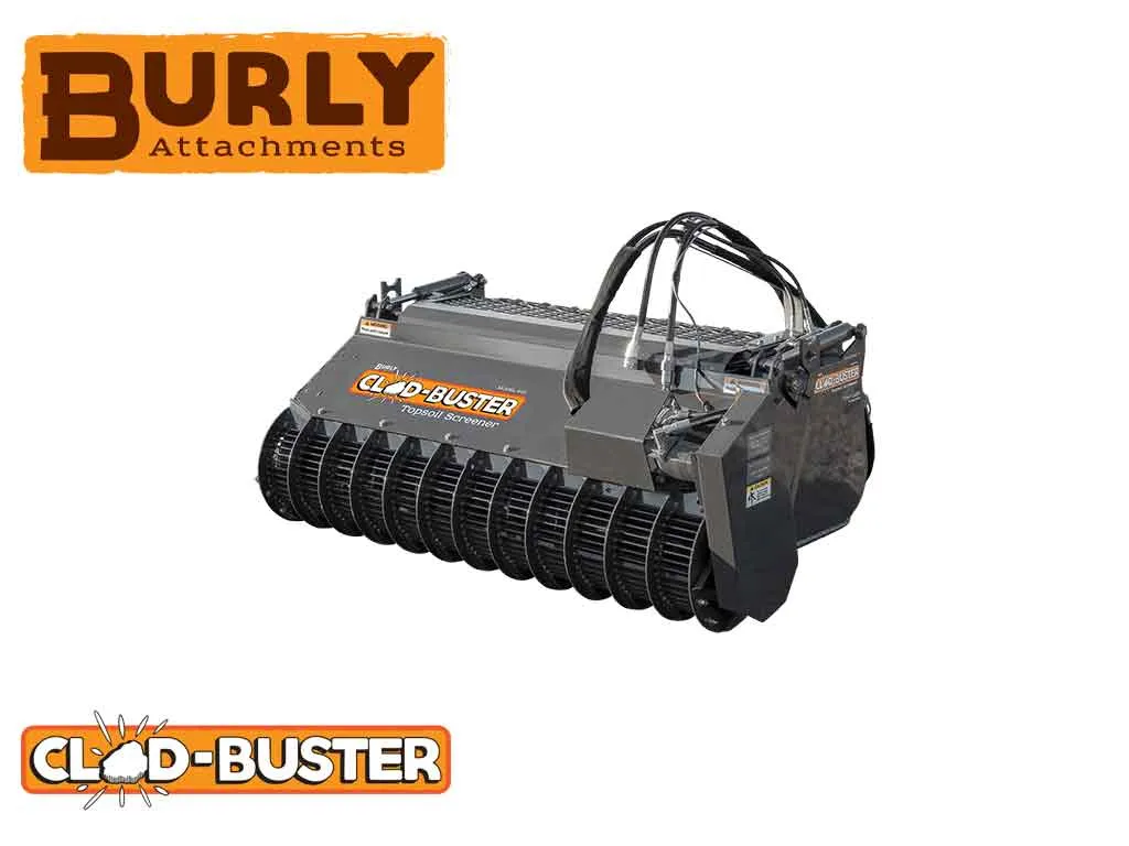 BURLY CLOD BUSTER screen bucket for skid steer loaders