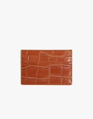 Cali Card Case - Brown Croc