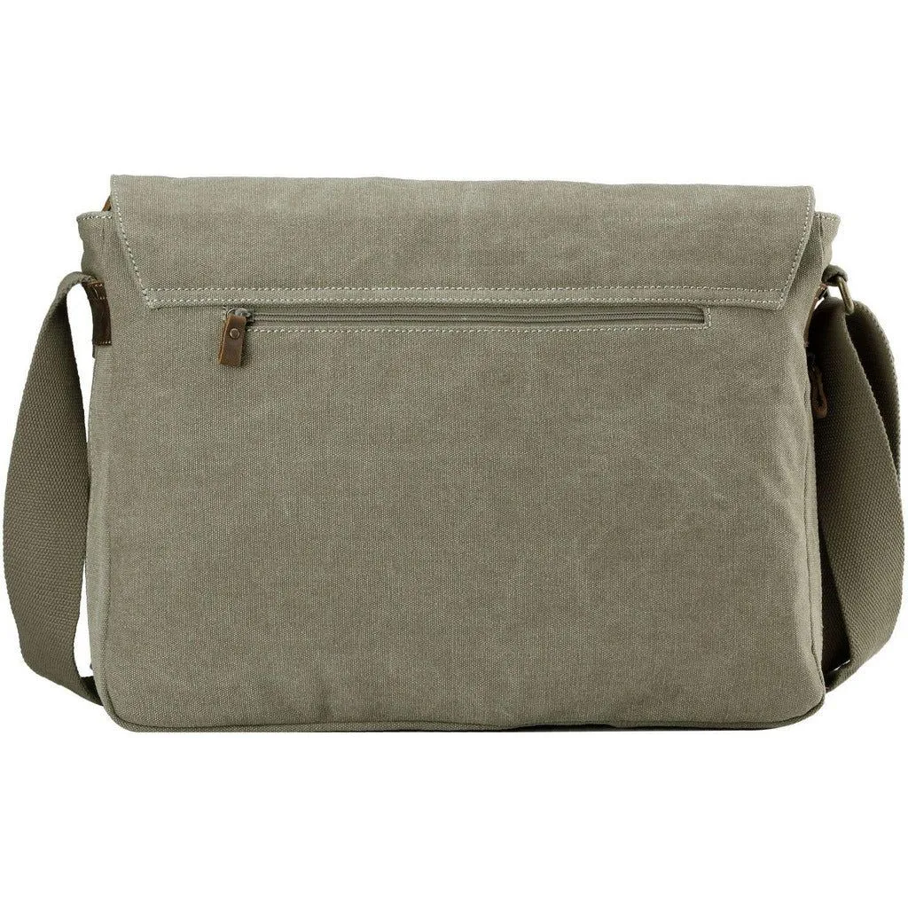 Canvas Laptop Messenger Bag - Troop London Classic  - 18'' Diagonally