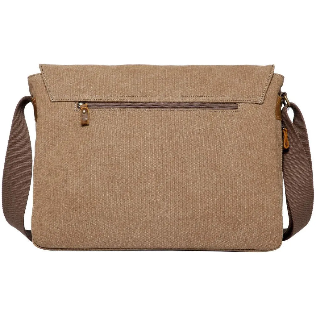 Canvas Laptop Messenger Bag - Troop London Classic  - 18'' Diagonally