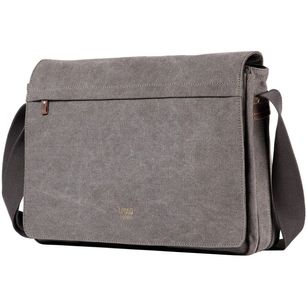 Canvas Laptop Messenger Bag - Troop London Classic  - 18'' Diagonally