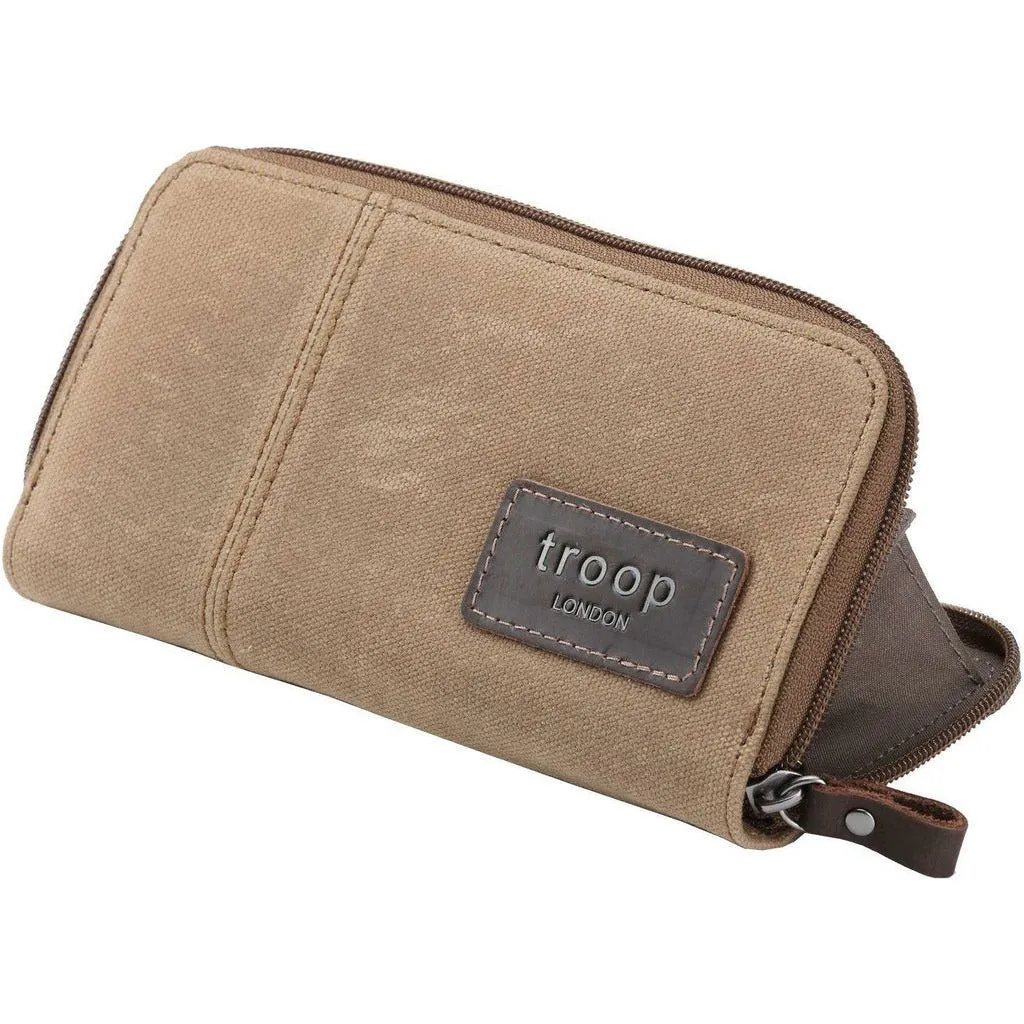 Canvas Purse - Troop London Canvas Zip Around Wallet - 5 Colours