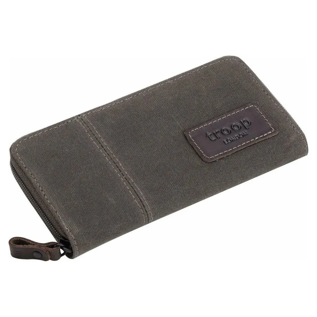 Canvas Purse - Troop London Canvas Zip Around Wallet - 5 Colours