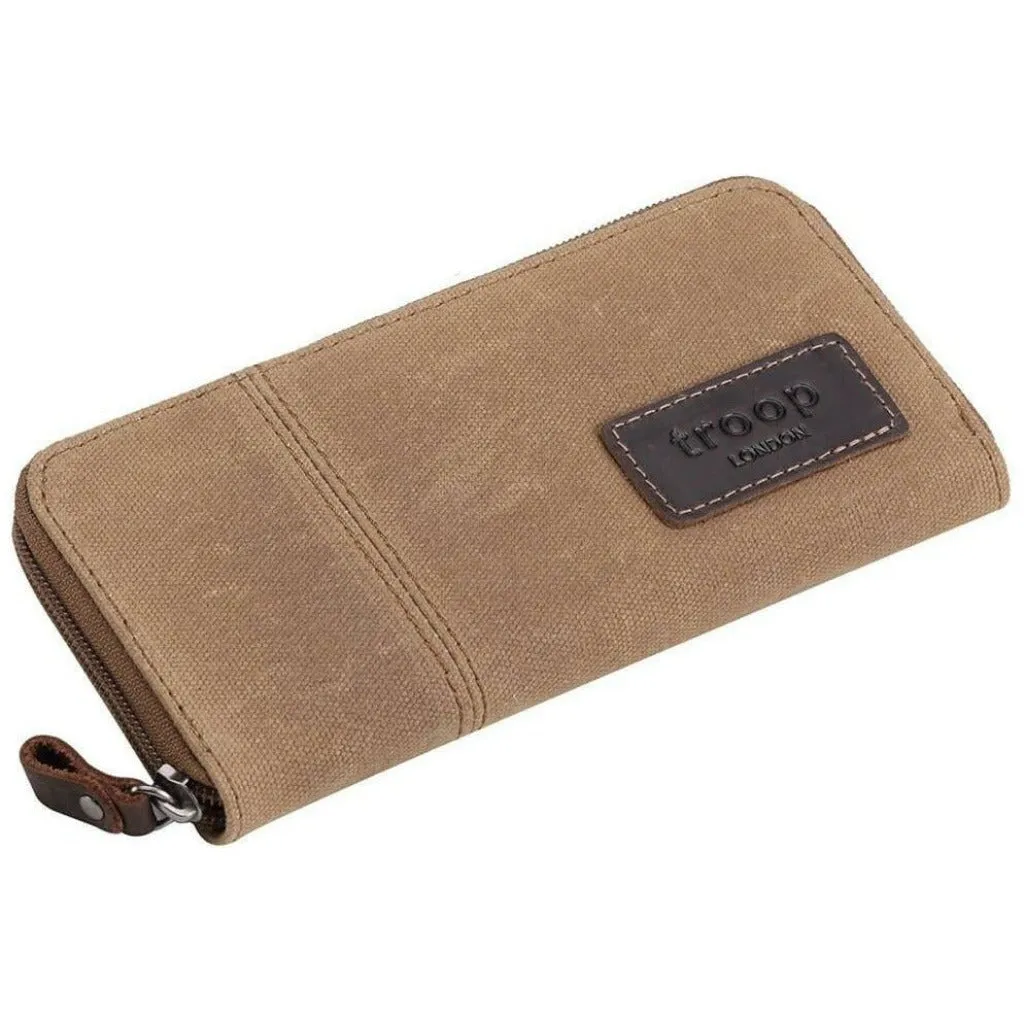 Canvas Purse - Troop London Canvas Zip Around Wallet - 5 Colours