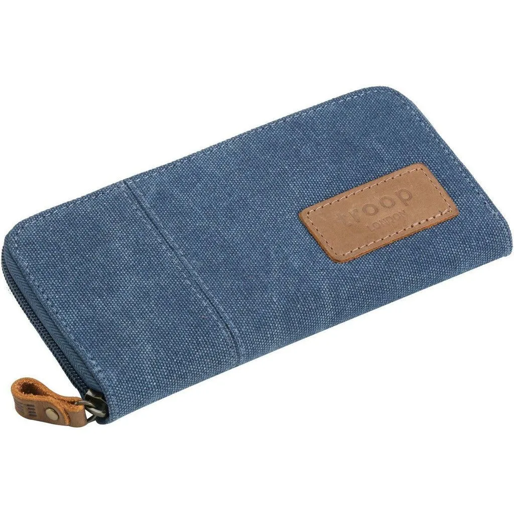 Canvas Purse - Troop London Canvas Zip Around Wallet - 5 Colours