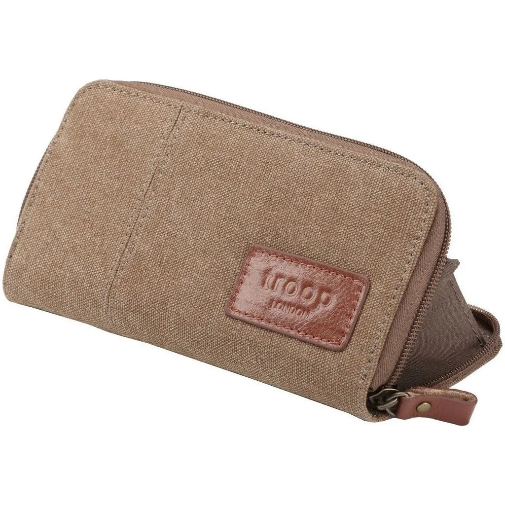 Canvas Purse - Troop London Canvas Zip Around Wallet - 5 Colours