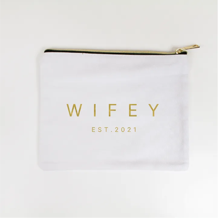 Custom WIFEY EST Makeup Bag