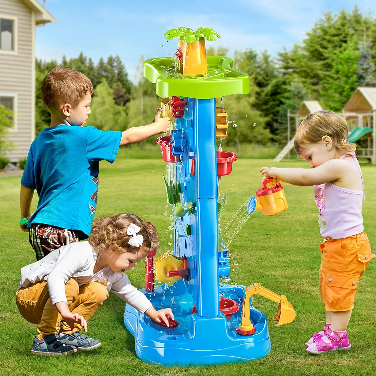 Double-Sided Interactive Water Table Waterfall Maze Playset