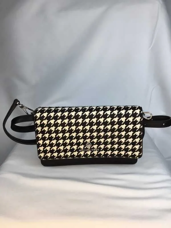 Jet Set Small Houndstooth Printed Calf Hair Smartphone Crossbody Bag | 55911