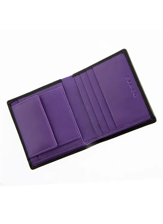 Men's Small Smooth Nappa Leather Wallet with RFID Blocking and Coin Purse