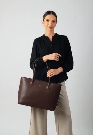 Olivia Genuine Leather Handbag (Brown)