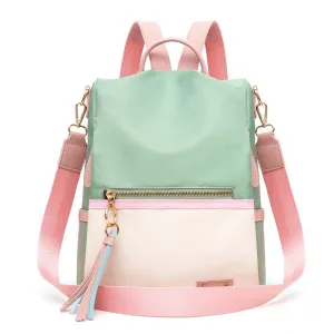 Oxford fabric color contrast fashion backpack