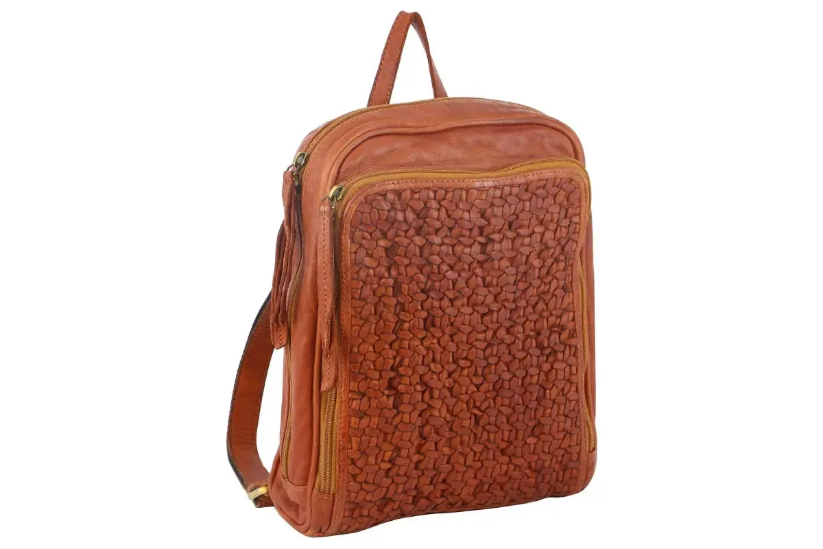 Pierre Cardin  Woven Leather Backpack PC3305