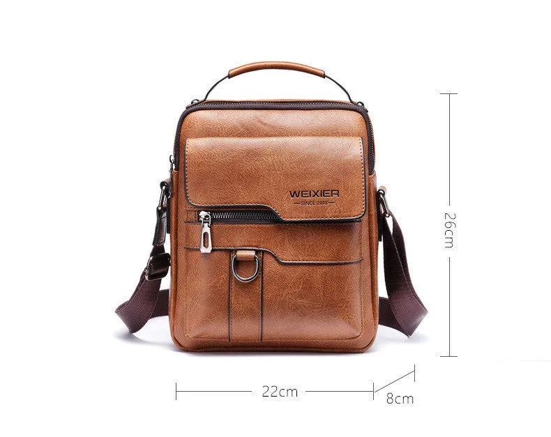 Retro Large Capacity Shoulder Bag Men Handbag Travel Backpack