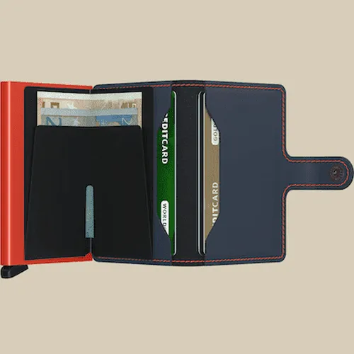 Secrid Miniwallet Matt Night Blue & Orange