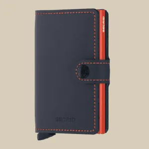 Secrid Miniwallet Matt Night Blue & Orange