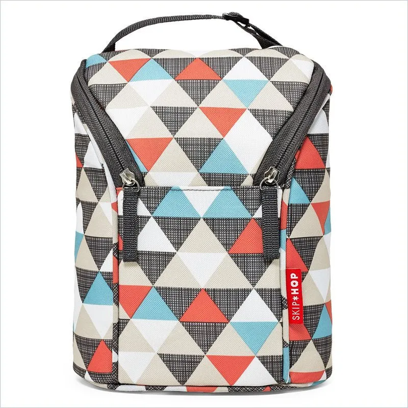 Skip Hop Grab & Go Double Bottle Bag in Triangles