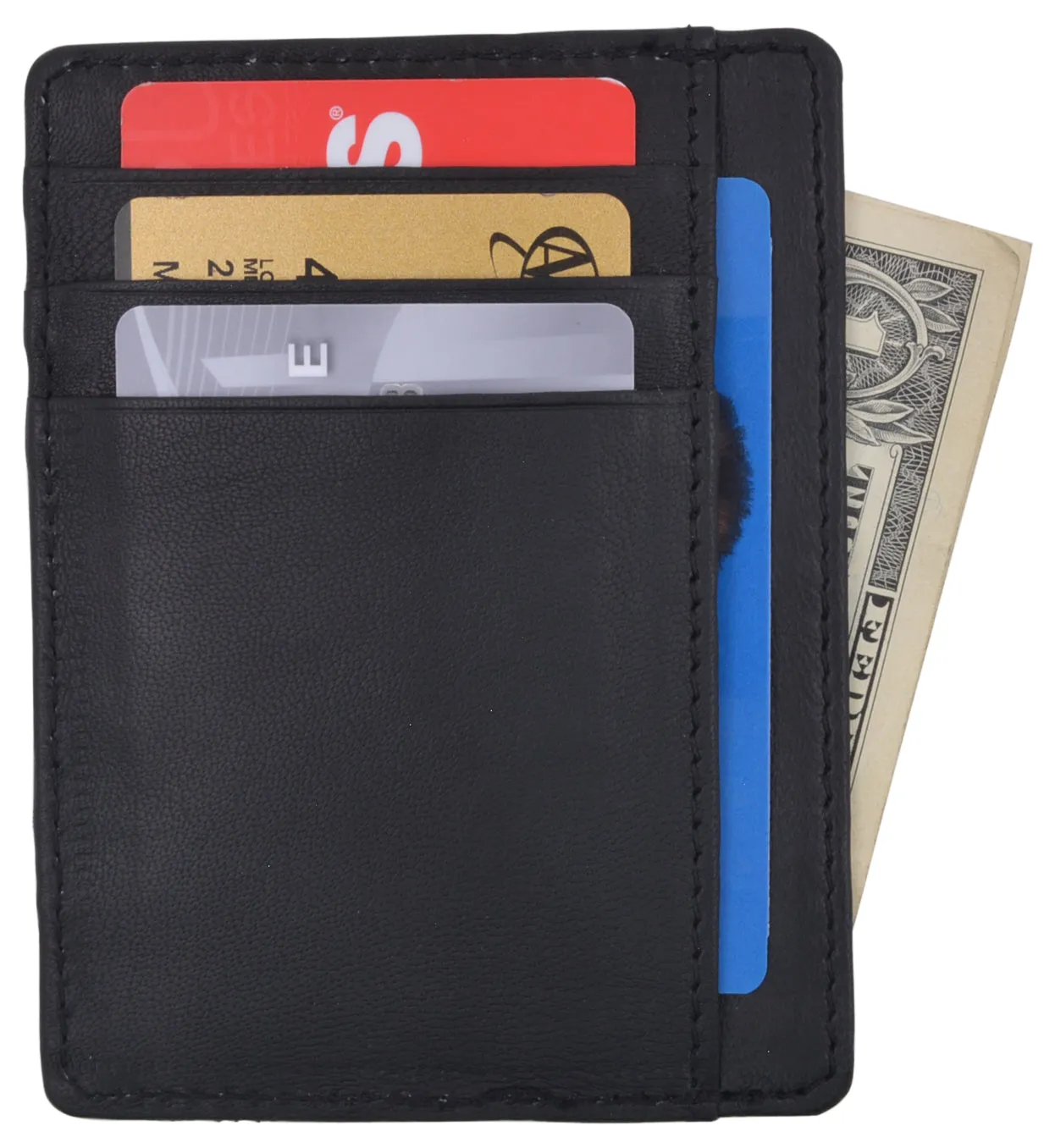 Slim Wallet RFID Front Pocket Wallet Minimalist Secure Thin Credit Card Holder