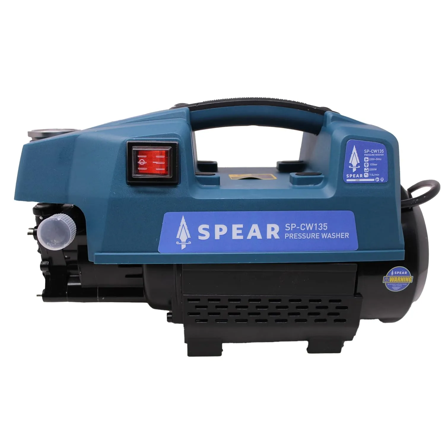 SPEAR SP-CW135 Professional High Performance Induction Motor Pressure Washer for Car, Bike & Home Cleaning Purpose (2200 Watts, 7.5 L/min, 135 Bar, Blue)