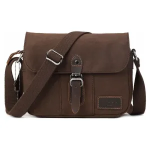 Troop London - Heritage - Canvas Leather Across body Bag, Small Travel Bag