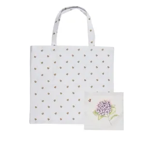 Wrendale 44cm Hydrangea & Bee Foldable Shopping Bag