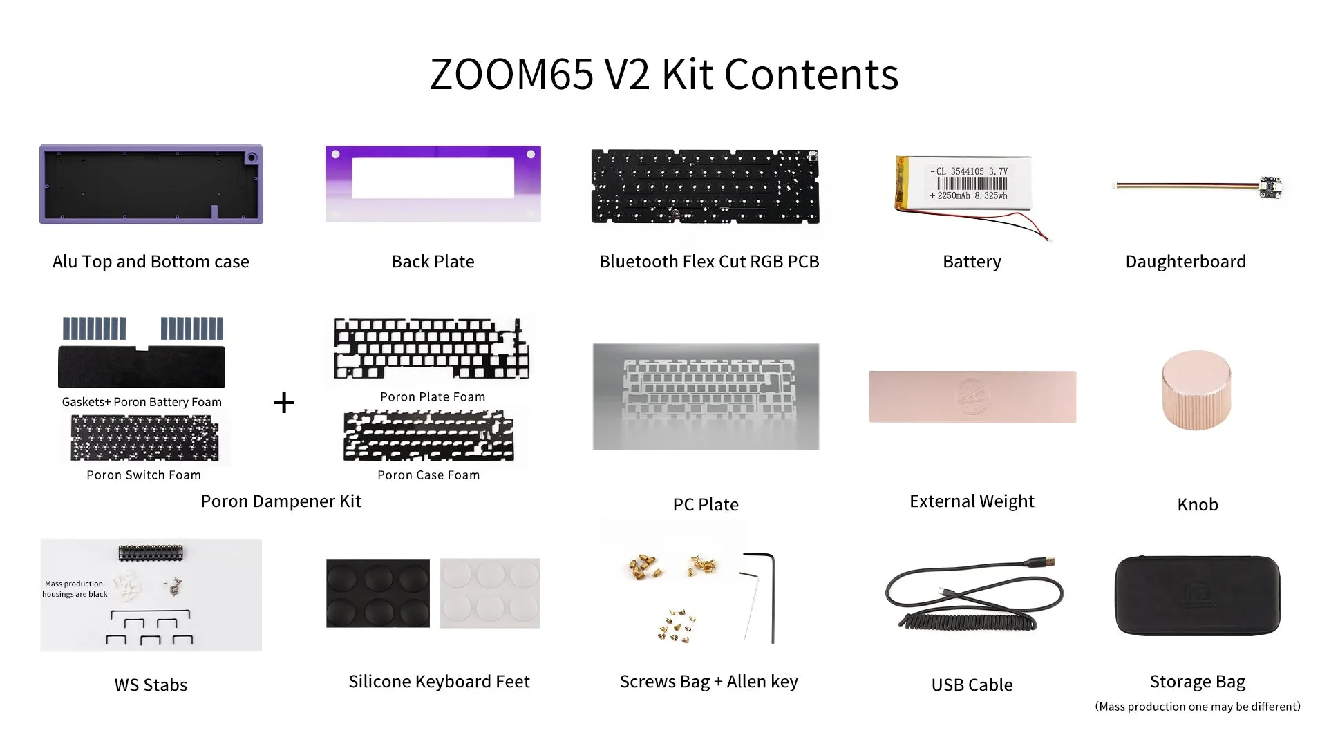 Zoom65 Essential Edition V2 - White Mechanical Keyboard Kit